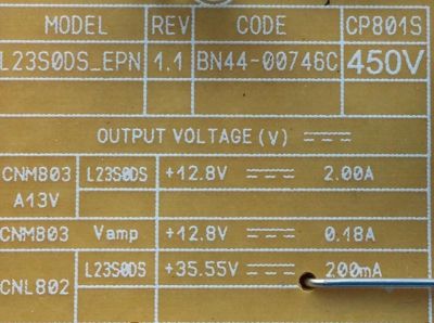 KIT DE TARJETAS PARA TV SAMSUNG / MAIN BN94-11249B / BN41-02245A / BN97-11531B / FUENTE BN44-00746C / L23S0DS_EPN / BN4400746C / PANEL V236BJ1-LE2 REV.C7 / MODELO UN24H4500AFXZA IP02 - Imagen 4